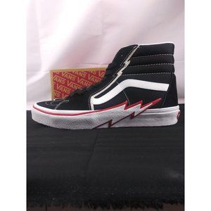 Vans SK-8HI BOLT Black/Racing Red Men 10.5, women 12.0